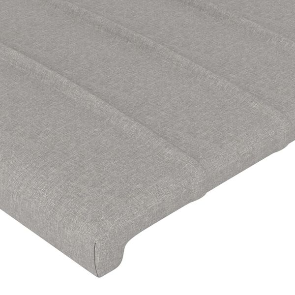 vidaXL Headboard Light Grey 100x5x78/88 cm Fabric
