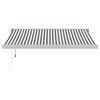 vidaXL Retractable Awning Anthracite and White 3x2.5 m Fabric&Aluminium