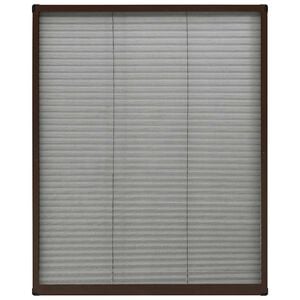 vidaXL Plisse Insect Screen for Windows Aluminium Brown 60x80 cm