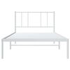vidaXL Metal Bed Frame without Mattress with Headboard White 75x190cm