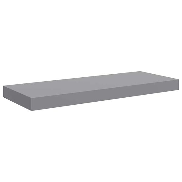 vidaXL Floating Wall Shelf Grey 60x23.5x3.8 cm MDF