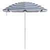 vidaXL Beach Parasol Blue and white 161 x 193 cm Polyester