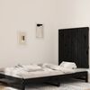 vidaXL Wall Headboard Black 95.5x3x90 cm Solid Wood Pine