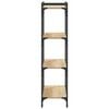 vidaXL Bookcase 4-Tier Sonoma Oak 80x30x120 cm Engineered Wood