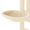 vidaXL Cat Tree with Sisal Scratching Posts Cream 130.5 cm