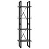 vidaXL 4-Tier Book Cabinet Grey 40x30x140 cm Engineered Wood