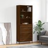 vidaXL Highboard Brown Oak 69.5x34x180 cm Engineered Wood