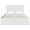 vidaXL Bed Frame with Headboard White 140 x 190 cm Solid Pine Wood