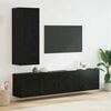 vidaXL TV Wall Unit Wall-mounted 5 pcs Black oak Engineered Wood