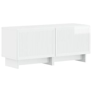 vidaXL TV Cabinet High Gloss White Engineered Wood