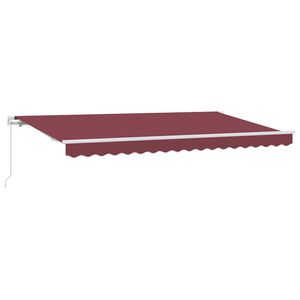 vidaXL Retractable Awning Manual Burgundy 350 x 200 cm Fabric