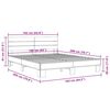 vidaXL Bed Frame without Mattress Grey Sonoma 160x200 cm