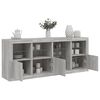 vidaXL Sideboard with LED Lights Grey Sonoma 164x37x67 cm