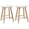 vidaXL Dining Chairs 2 pcs Natural 46 x 37 x 63 cm Solid Rubber Wood