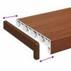 vidaXL Window Sill Brown Wood 120 x 25 x 4.5 cm PVC