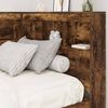 vidaXL Storage Headboard with Shelf Smoked Oak 75 cm Engineered Wood
