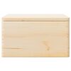 vidaXL Wooden Box with Lid and Handles 40x30x23 cm Solid Wood Pine