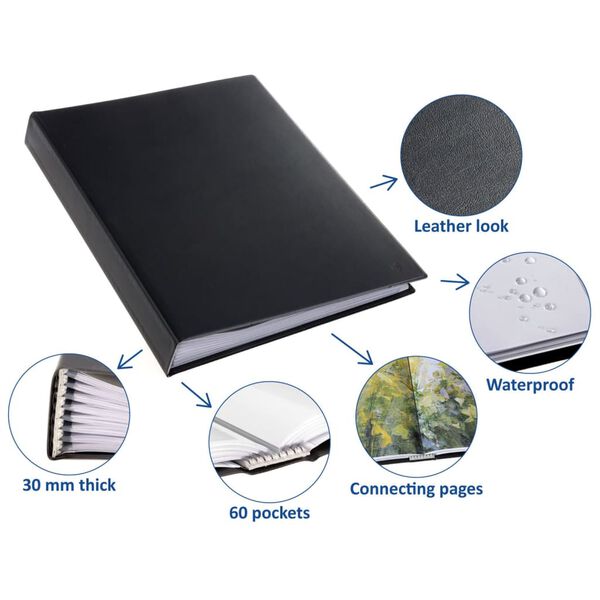 rillstab Display Book A4 80 Pockets Black