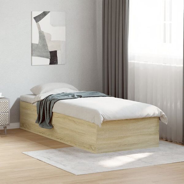 vidaXL Bed Frame without Mattress Sonoma Oak 90x200 cm