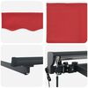 vidaXL Electric Retractable Awning Red 3.5 x 2 m