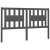 vidaXL Headboard | Grey | Solid pine wood | 206x4x100 cm | Decorative Inlays