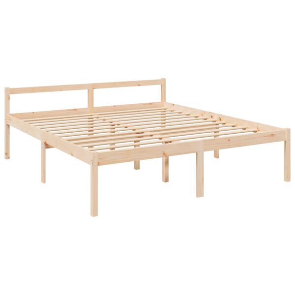 vidaXL Senior Bed without Mattress 200x200cm Solid Wood Pine