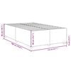 vidaXL Bed Frame without Mattress Dark Grey Double Fabric