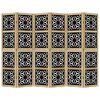 vidaXL Room Divider 6 Panels Brown and Black Solid Wood Paulownia