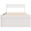 vidaXL Bed Frame without Mattress White 90x190 cm Single Solid Wood Pine