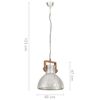 vidaXL Industrial Hanging Lamp 25 W Silver Round 40 cm E27