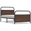 vidaXL Bed Frame Without Mattress 107x203 cm Brown Oak Engineered Wood