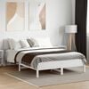 vidaXL Bed Frame without Mattress White 150x200 cm King Size Solid Wood Pine
