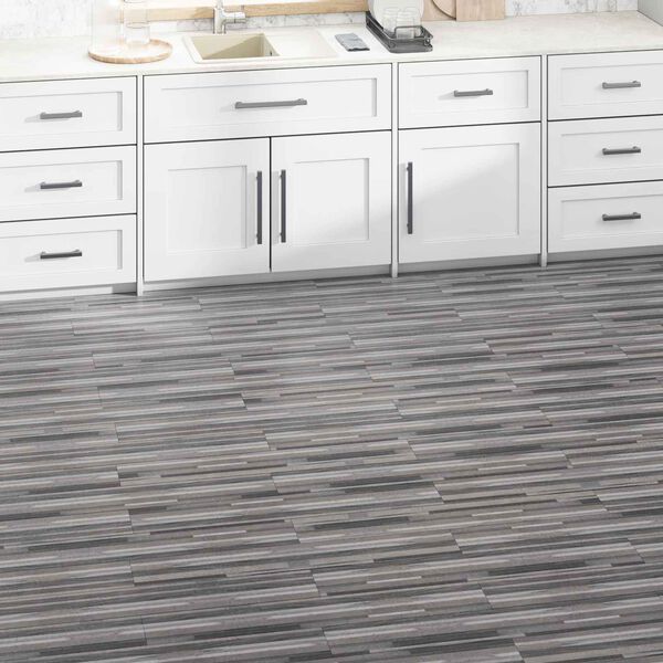 vidaXL Flooring Planks 18 pcs Striped Grey 2.51 m&sup2; PVC