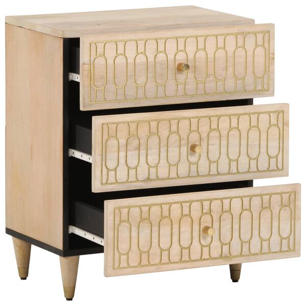 vidaXL Bedside Cabinet 50x33x60 cm Solid Wood Mango