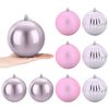 vidaXL Christmas Ball Set XL 9 pcs Pink &Oslash; 15 cm Plastic