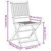 vidaXL Folding Outdoor Chairs 8 pcs Solid Acacia Wood