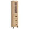 vidaXL Highboard Sonoma Oak 34,5x34x180 cm Engineered Wood