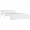 vidaXL Bed Frame without Mattress with Drawers White 140x190 cm (815025+814995)