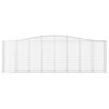 vidaXL Arched Gabion Baskets 20 pcs 400x50x120/140 cm Galvanised Iron