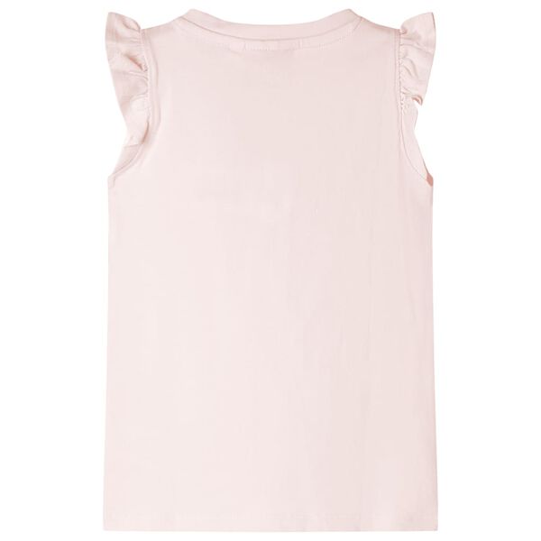Kids' T-shirt with Ruffle Sleeves Soft Pink 140