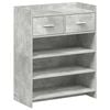 vidaXL Shoe Cabinet 73.5 x 36 x 92 cm Engineered Wood Concrete Grey