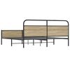 vidaXL Metal Bed Frame without Mattress Smoked Oak 183x213 cm