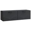 vidaXL Wall-Mounted TV Cabinet Black 98 x 31 x 30 cm Engineered Wood