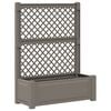 vidaXL Big Planter with Trellis Grey 99.5 x 43 x 133.5 cm PP