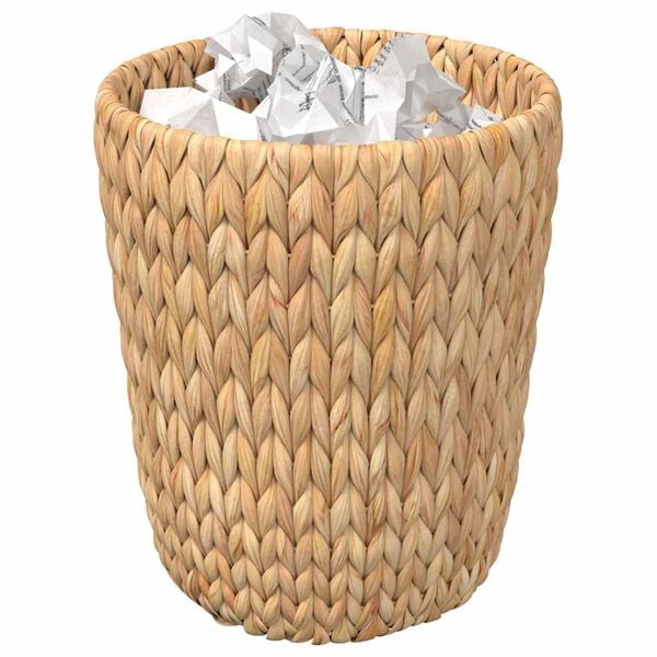 vidaXL Waste Paper Bins 2 pcs Natural 26 x 26 x 29 cm Water hyacinth