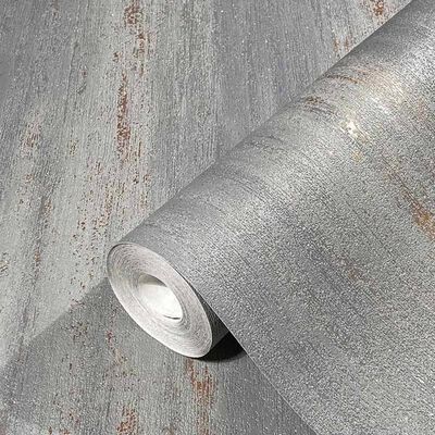 Noordwand Topchic Wallpaper Stripes Effect Metallic Grey