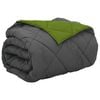 vidaXL Full Year Duvet Green and Anthracite 240 x 260 cm Microfiber