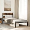 vidaXL Metal Bed Frame without Mattress Smoked Oak 90x200 cm