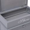 vidaXL Shoe Cabinet Grey 50x28x58 cm Paulownia Wood
