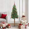 vidaXL Slim Christmas Tree Green 150 cm PVC and Solid Pine wood